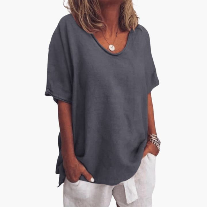 Dam Topp | Oversized | Kort Ärm | Sommar