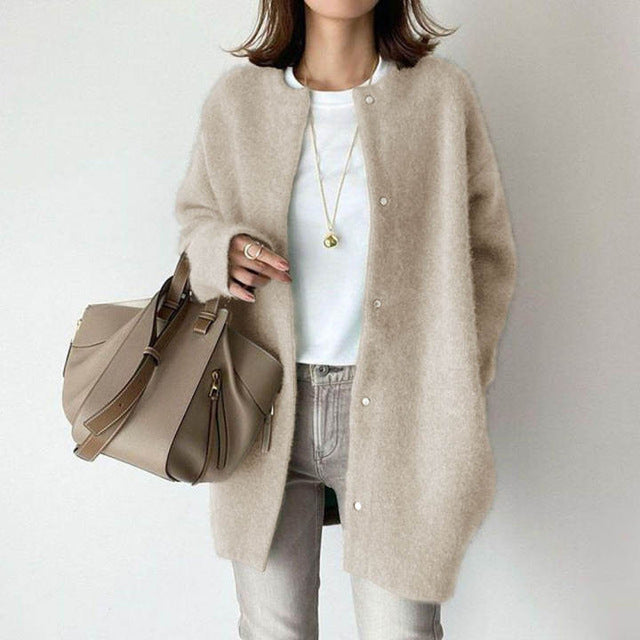 Stickad Cardigan Dam | Ultramjuk & Elegant | Löst sittande & Neutral
