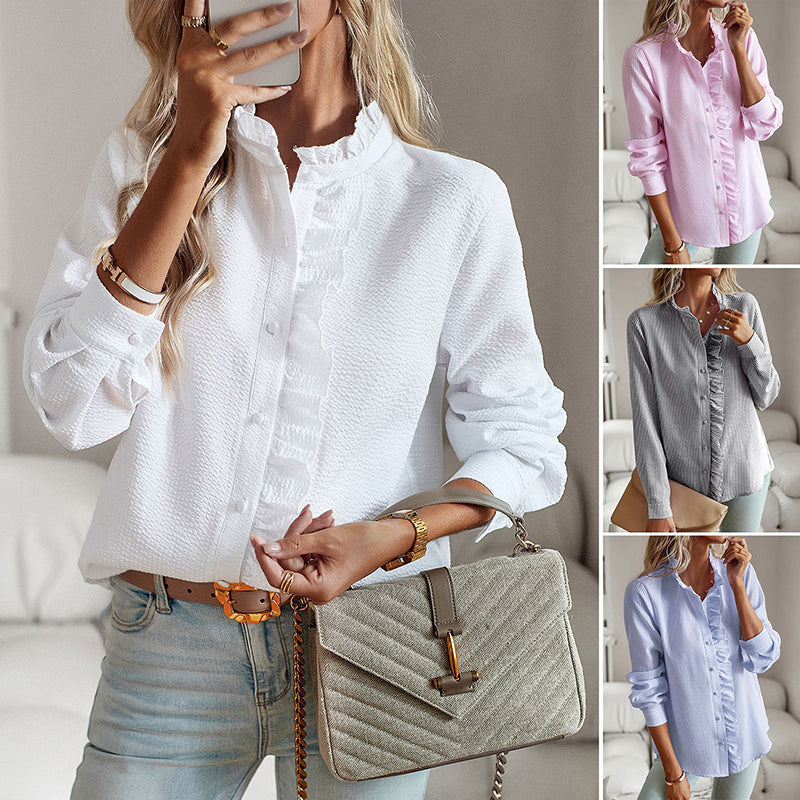 Skjorta Dam | Blus | Volangdetaljer | Elegant