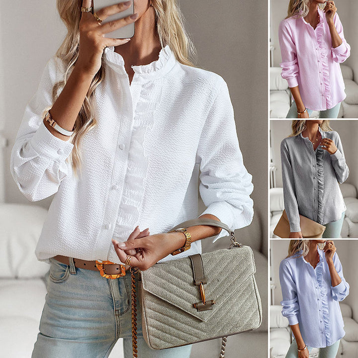 Skjorta Dam | Blus | Volangdetaljer | Elegant