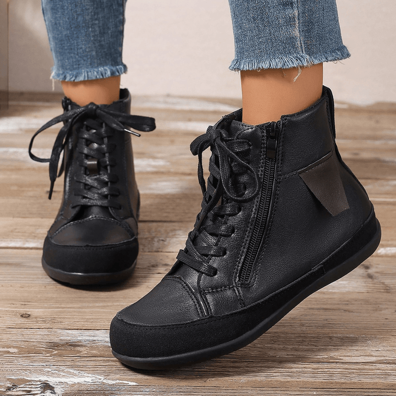 Dam Boots | Ankelhöga | Bekväma för Höst & Vinter | Imitationsläder