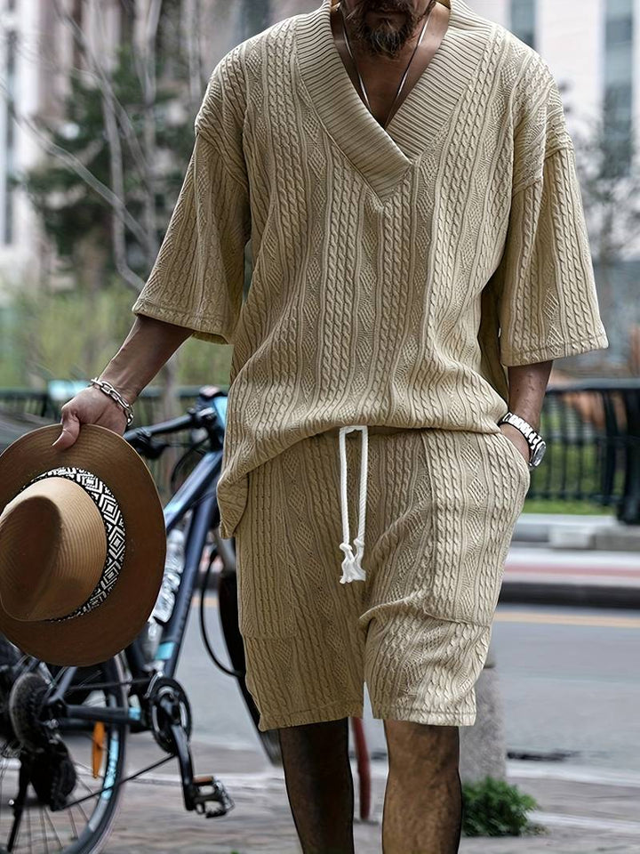 Herr Set | Tapered | V-hals | Sommar