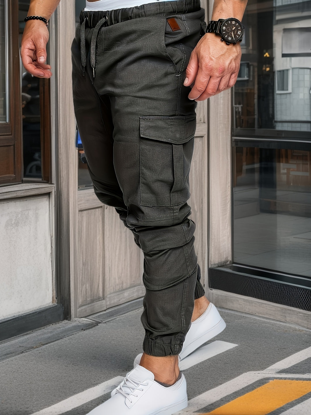 Herr Byxor | Tapered Cargo | Med Dragsko | Sommar