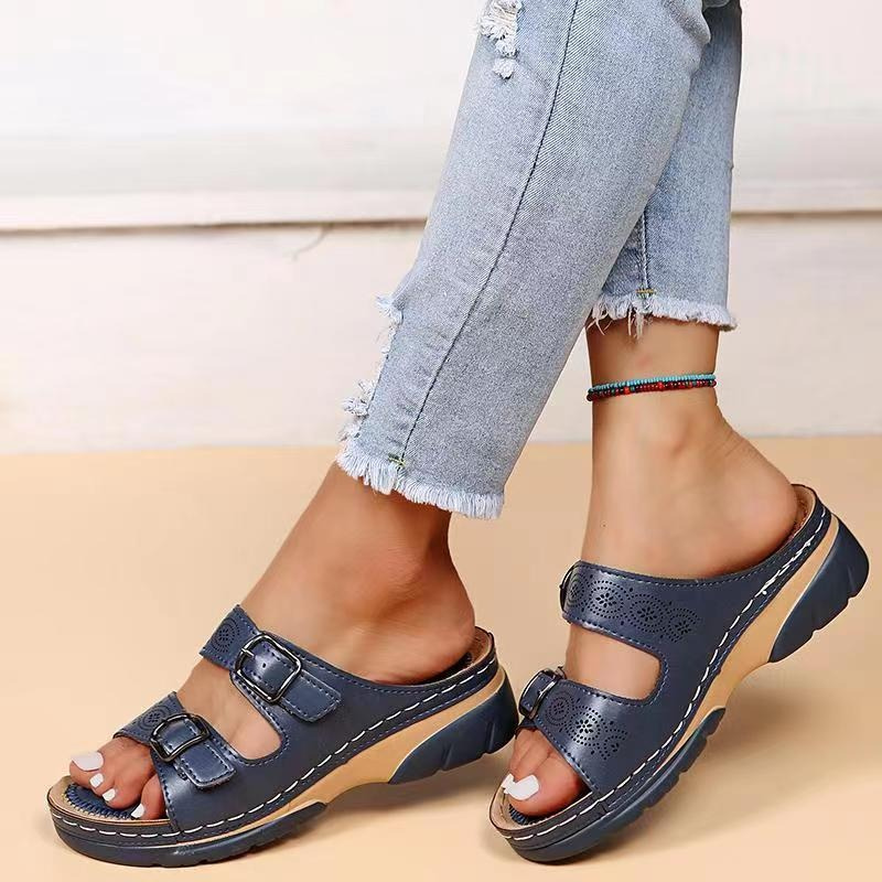 Dam Sandaler | Bekväma | Justerbara Spännen | Sommar