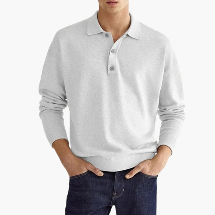 Herr Pikétröja | Elegant | Med Knappar | Sommar