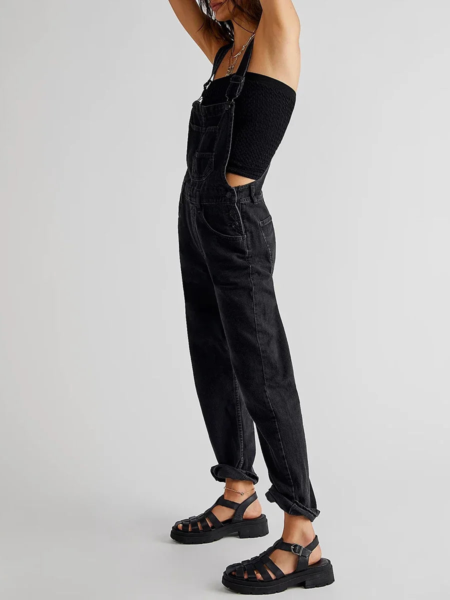 Hängselbyxor Dam | Jumpsuit | Fickdesign | Casual
