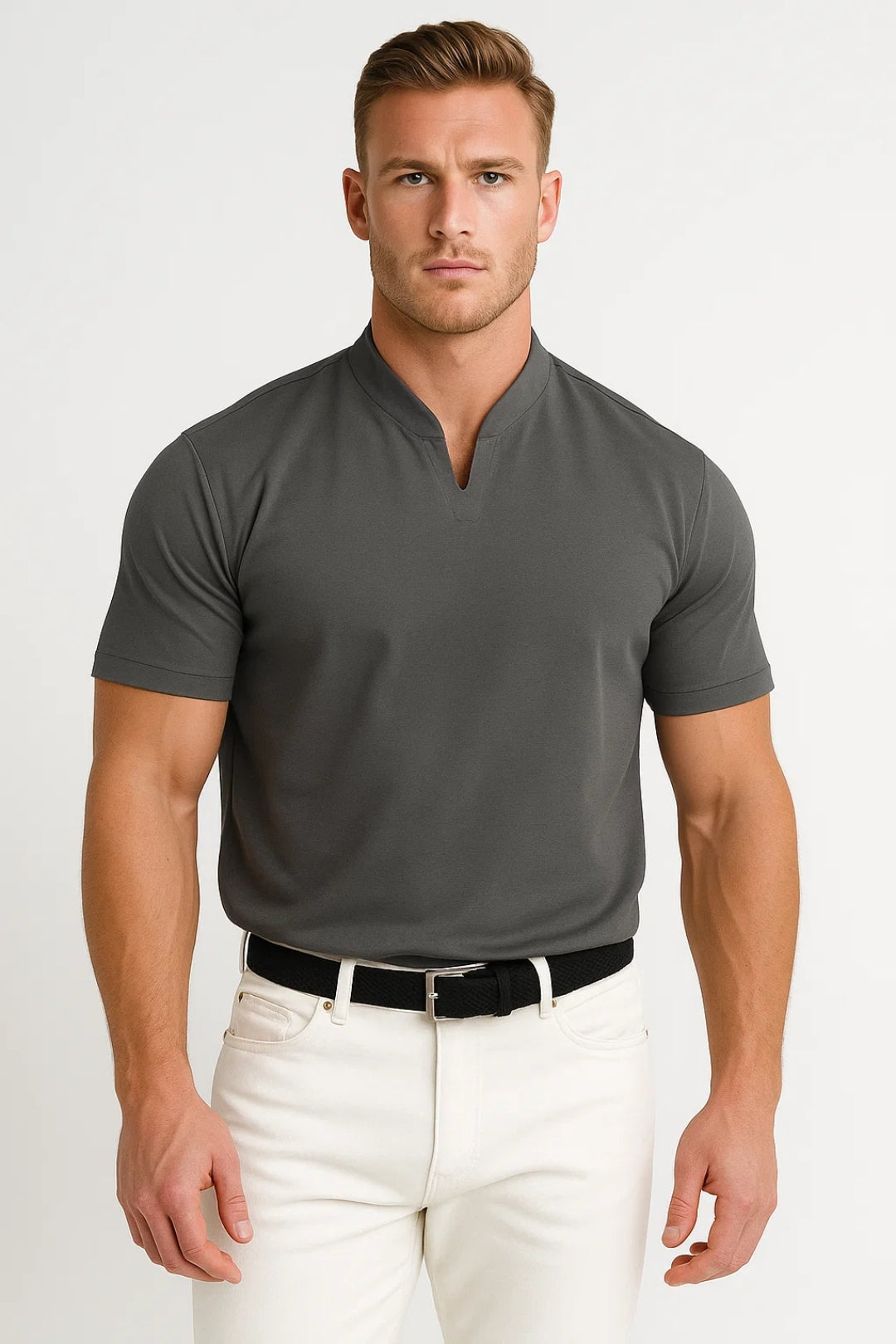 Herr T-shirt | Slimfit Elegant | Kort Ärm | Komfort