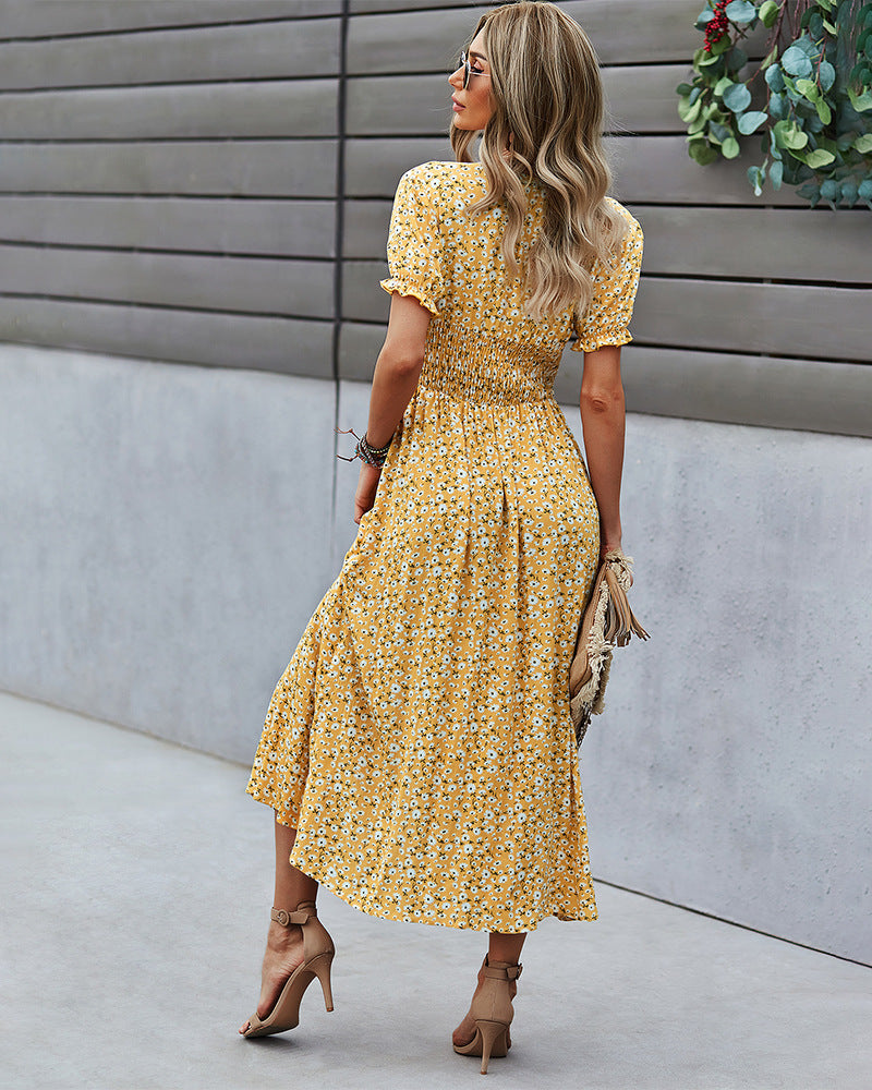 Midiklänning för kvinnor | Blommigt tryck | Boho Chic | Casual & Elegant