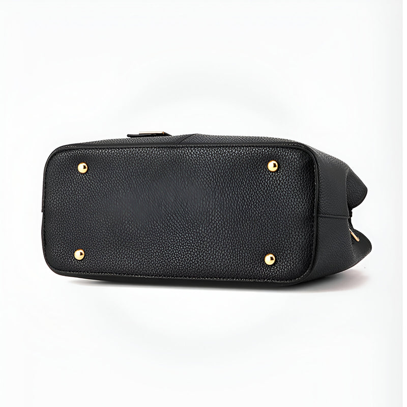 Damskinnväska | Stor Fyrkantig Tote | Crossbody & Axelväska | PU-läder