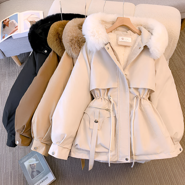 Vinterrock Dam | Fodrad Parka | Varm & Elegant | Med Huva