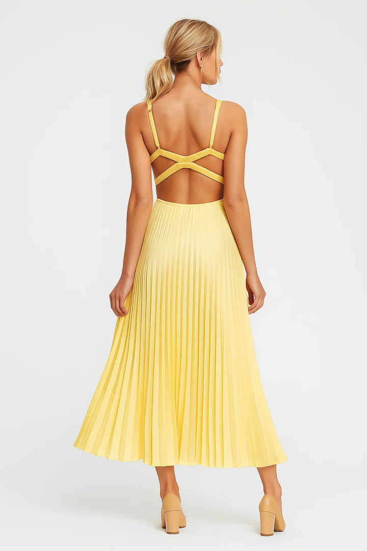 Dam Klänning | Elegant | Djup V-ringning | Sommar