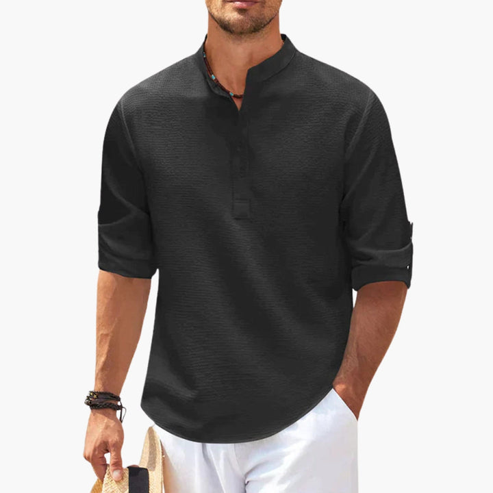 Herr Skjorta | Elegant | Ståkrage | Sommar