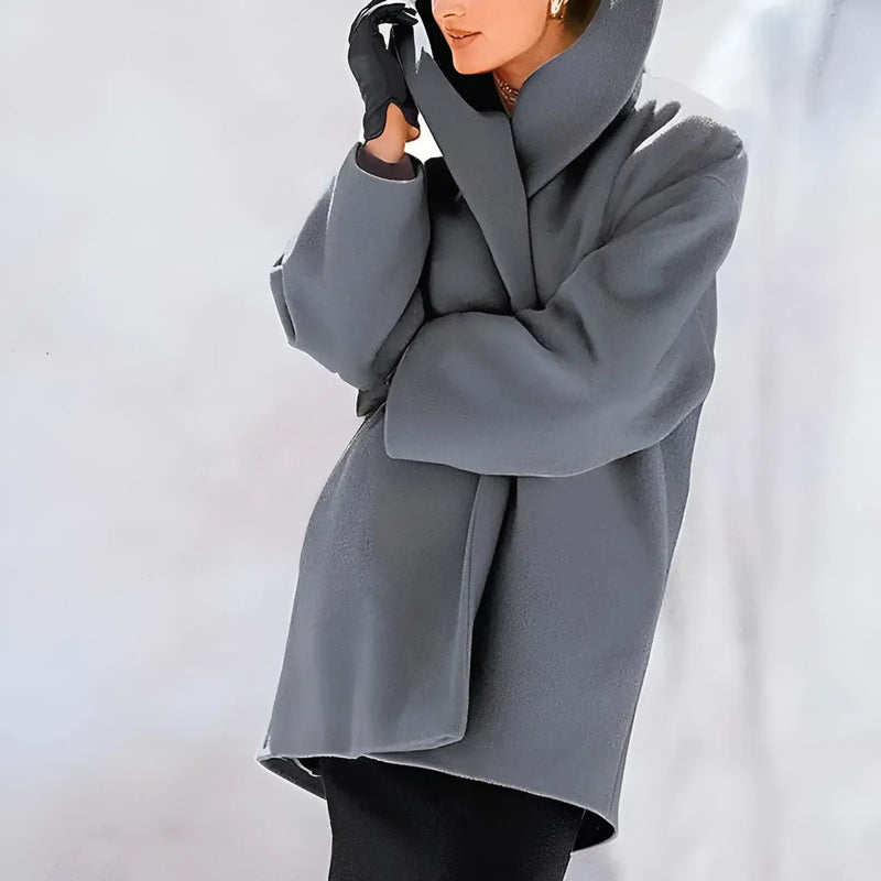 Dam Vinterkappa | Elegant & Varm | Bekväm Oversized Passform | Polyester