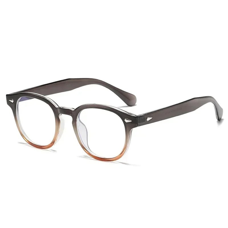 Herr Glasögon | Transparent båge | Minimalistisk look | Sommar