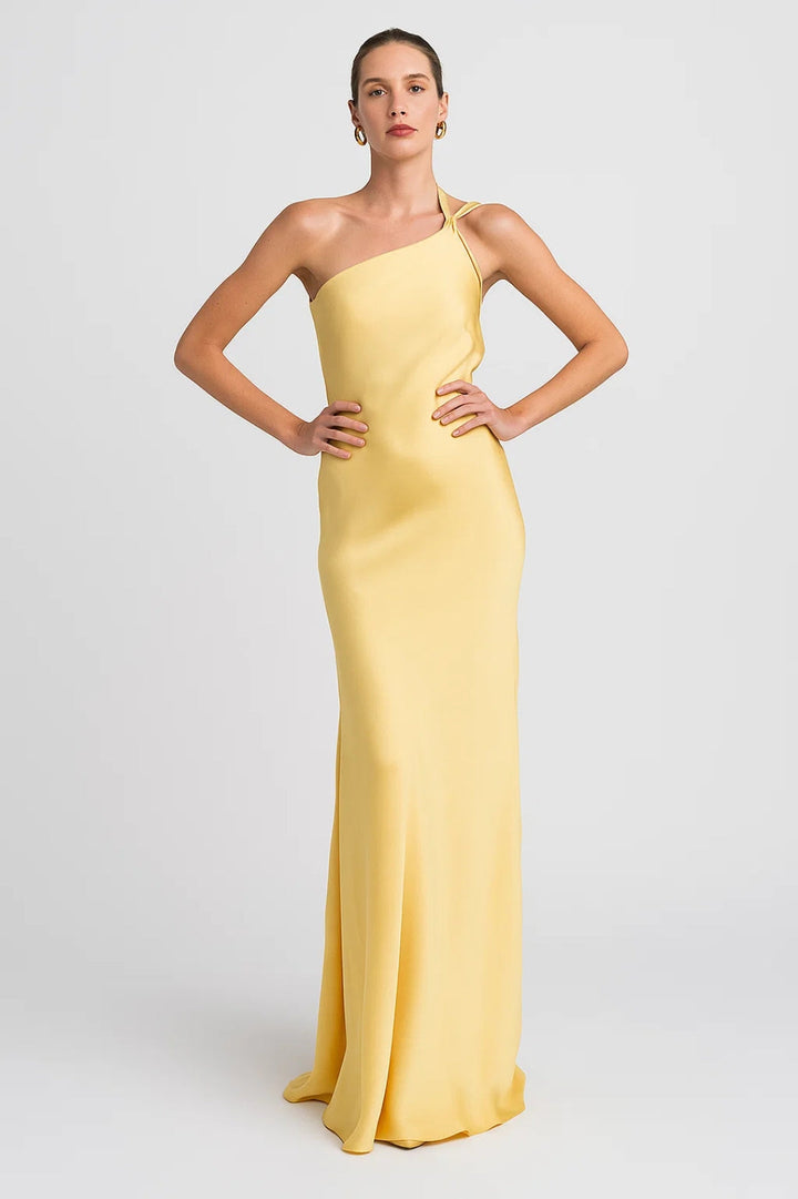 Dam Klänning | Elegant | One Shoulder Smal passform | Sommar