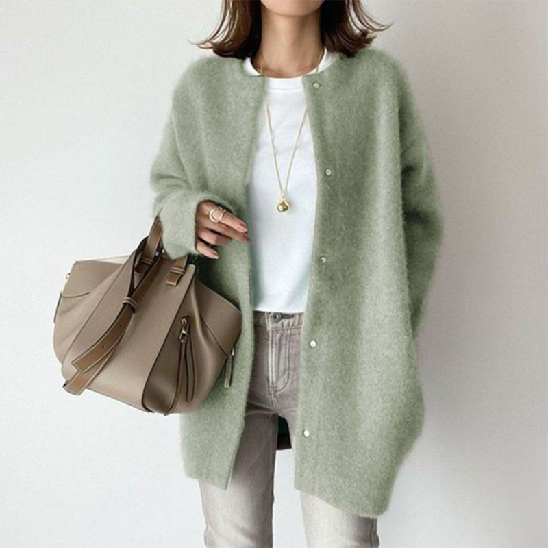Designer Kappa för Dam | Lös Passform & Mjukt Material | Elegant Knäppning | Premium Tyg