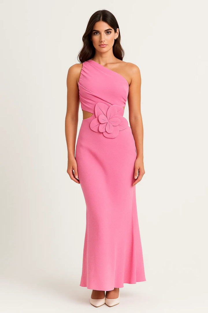 Dam Klänning | Elegant Slimfit | One Shoulder | Sommar