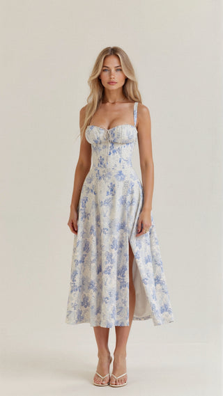 Midjeklänning för kvinnor | Bustier Design | Graciös &amp; Elegant | Tidlös stil