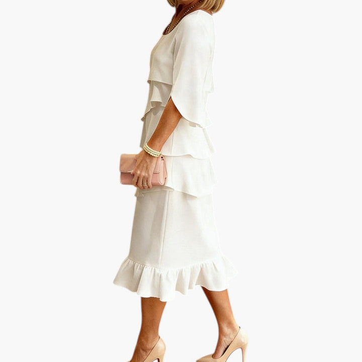 Dam Klänning | Elegant | Volangdesign | Sommar
