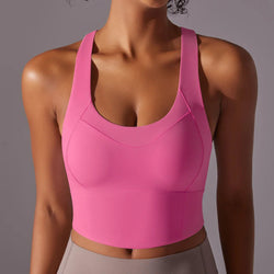 Dam Sport-BH | Åtsittande & Stretchig | Nylon Crop Top | Yoga & Träning