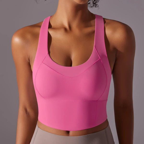 Dam Sport-BH | Åtsittande & Stretchig | Nylon Crop Top | Yoga & Träning