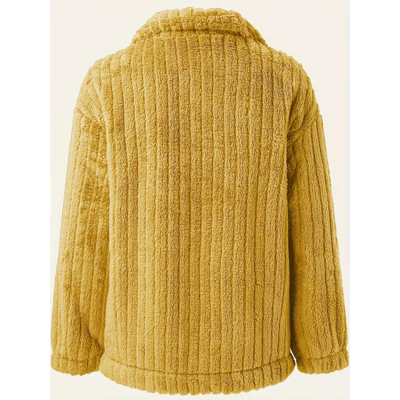 Vinterjacka Dam | Plushjacka i enfärgat | Casual och varm jacka