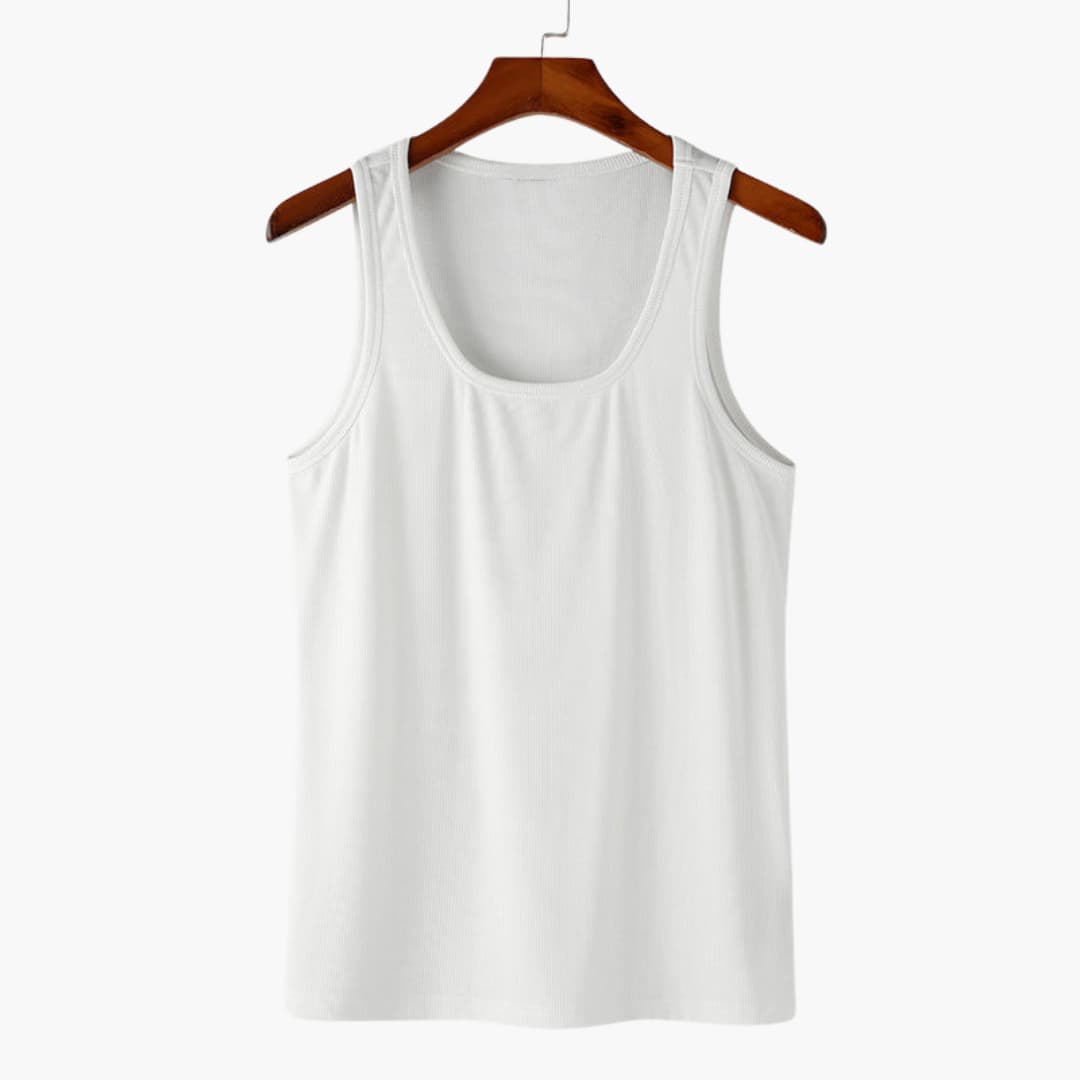 Herr Linne | Slim Fit | Ärmlös Design | Sommar