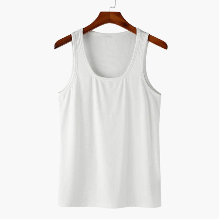Herr Linne | Slim Fit | Ärmlös Design | Sommar