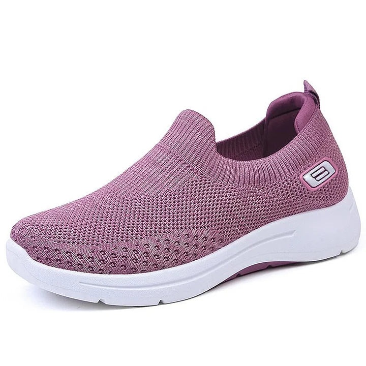 Kvinnor Sneakers | Lätta & Andningsbara | Slip-on Design | Vävd Plattformssula