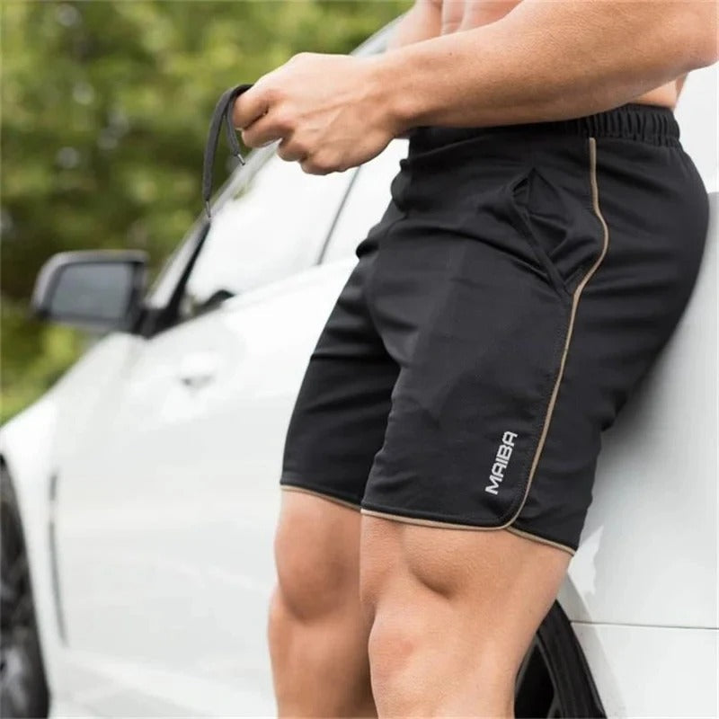 Herr Sportshorts | Slimfit Kort | Elastisk Midja | Sommar