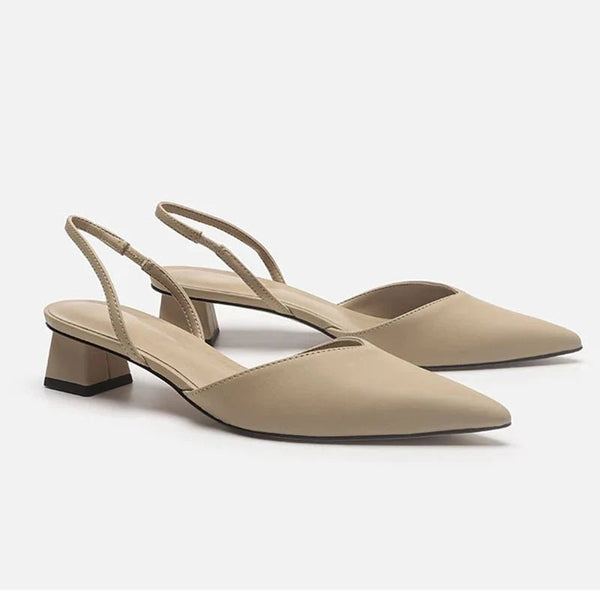 Kvinnor Sandaler | Spetsig Tå & Låg Klack | Bekväm Design | Elegant Sommarstil