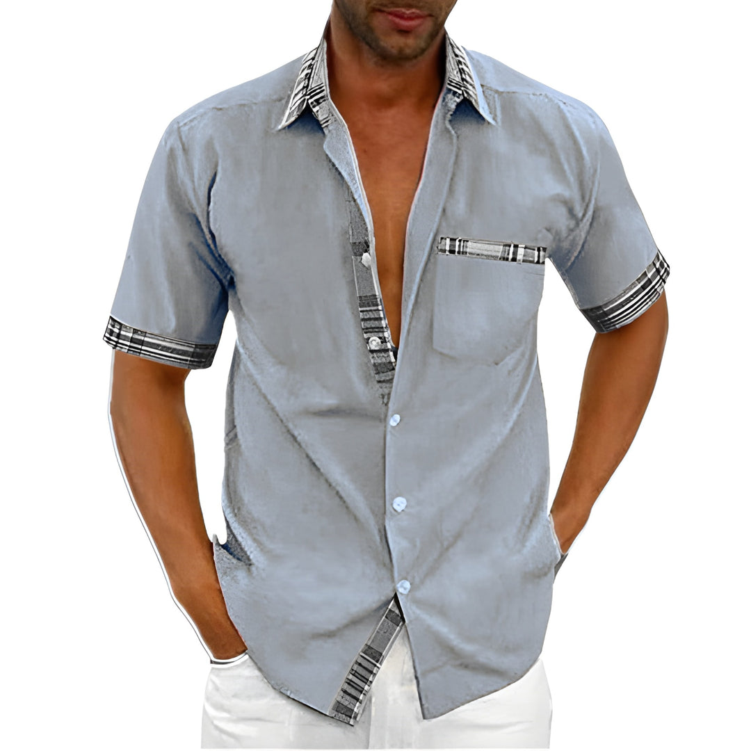 Herr Skjorta | Slimfit | Korta Ärmar | Sommar