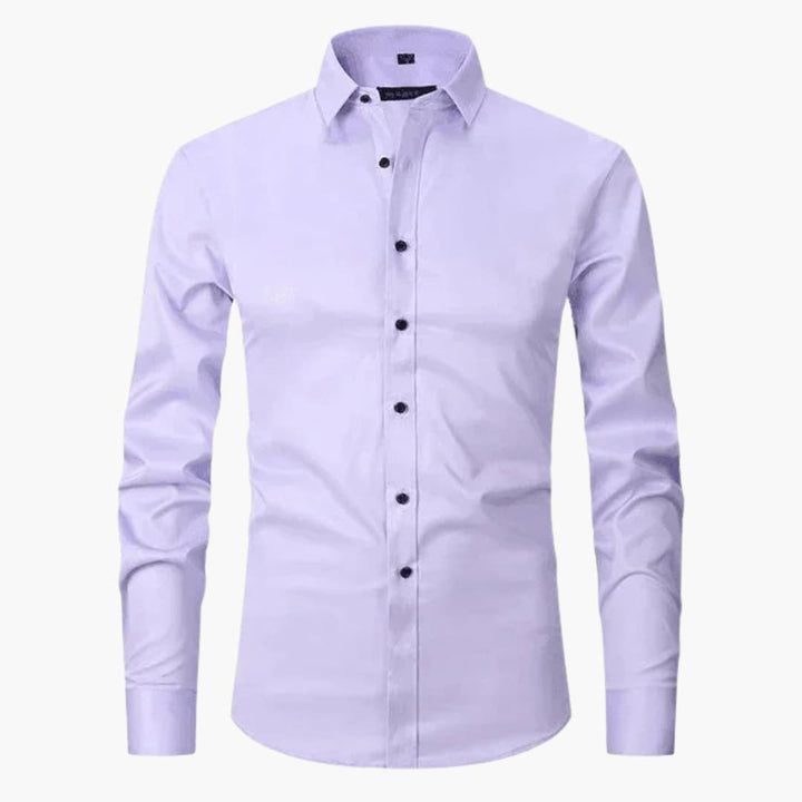 Herr Skjorta | Slim Fit | Med Knappar | Sommar