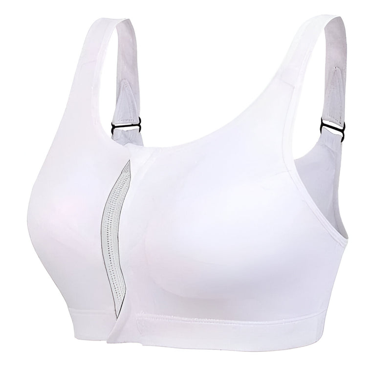 Dam Sport-BH | Frontdragkedja & Justerbara Band | Plus Size & Shockproof | Träning & Yoga
