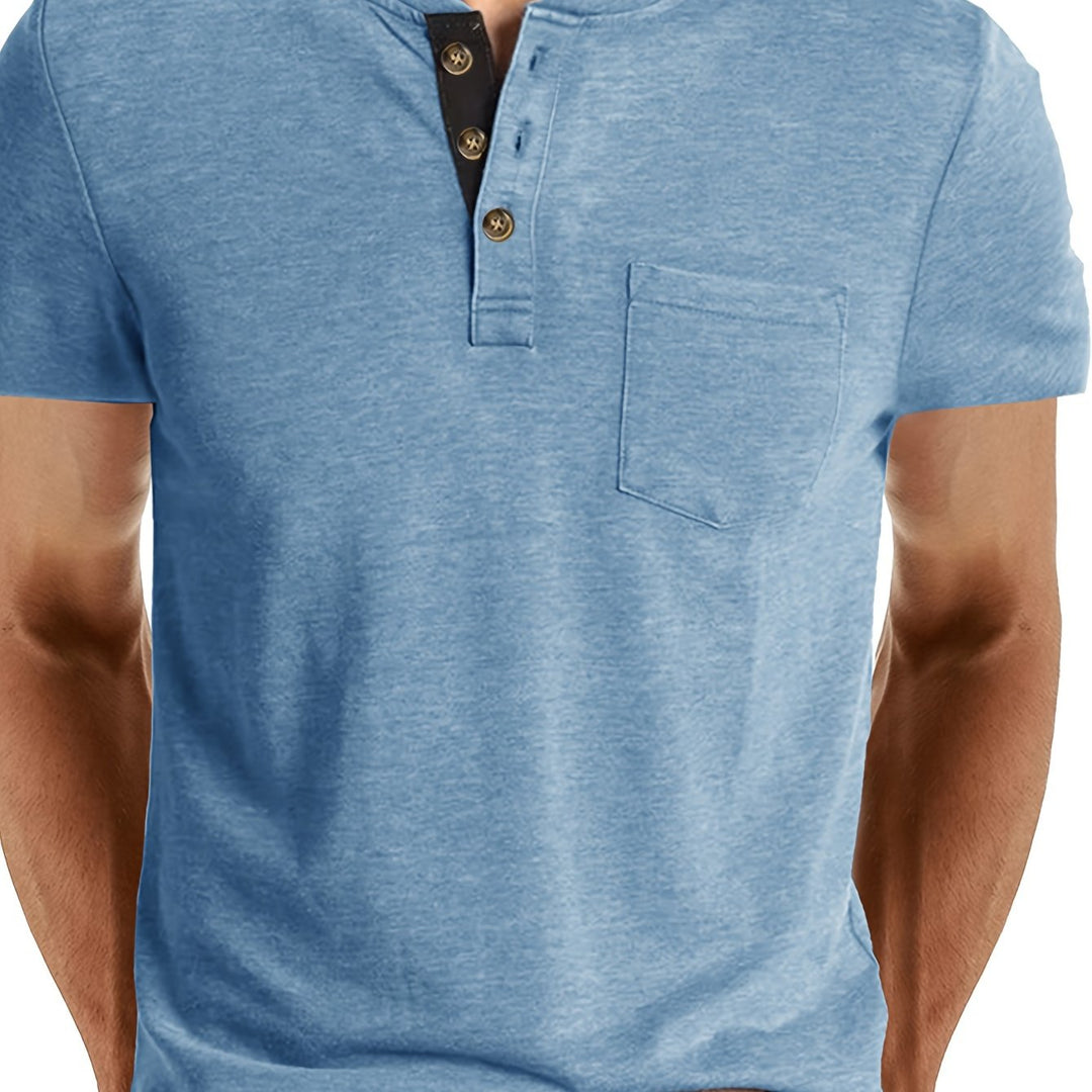 Herr T-shirt | Med Knappar | Med Knappar | Sommar