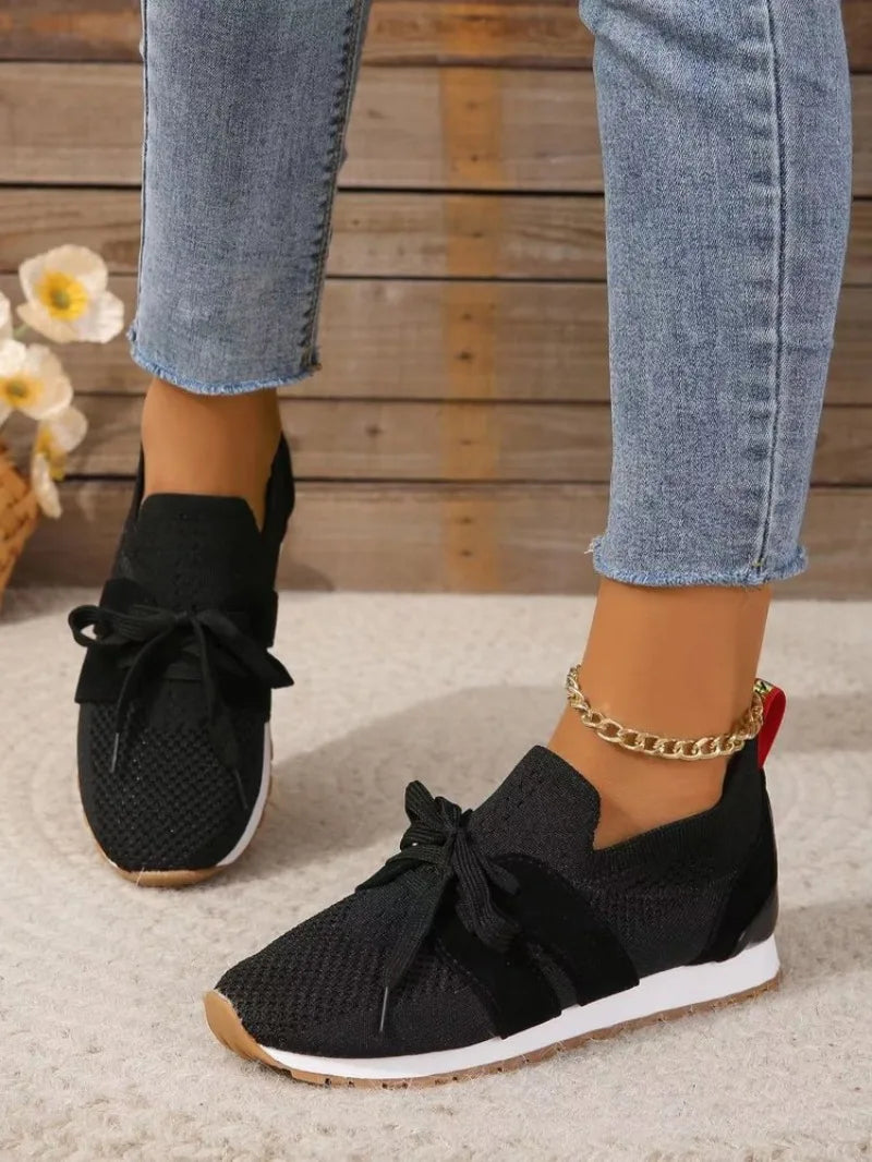 Sneakers Dam | Lätta Stickade Skor | Slip-On