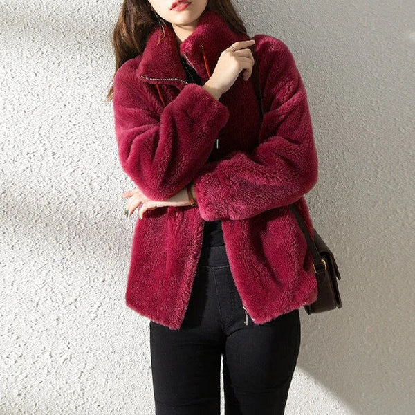 Damjacka | Elegant Värme | Lyxig Plush Look