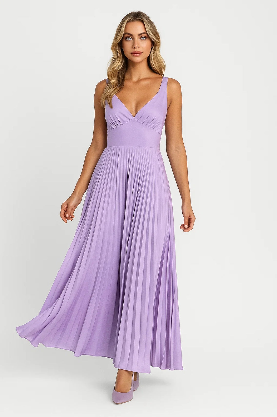 Dam Klänning | Elegant | Djup V-ringning | Sommar