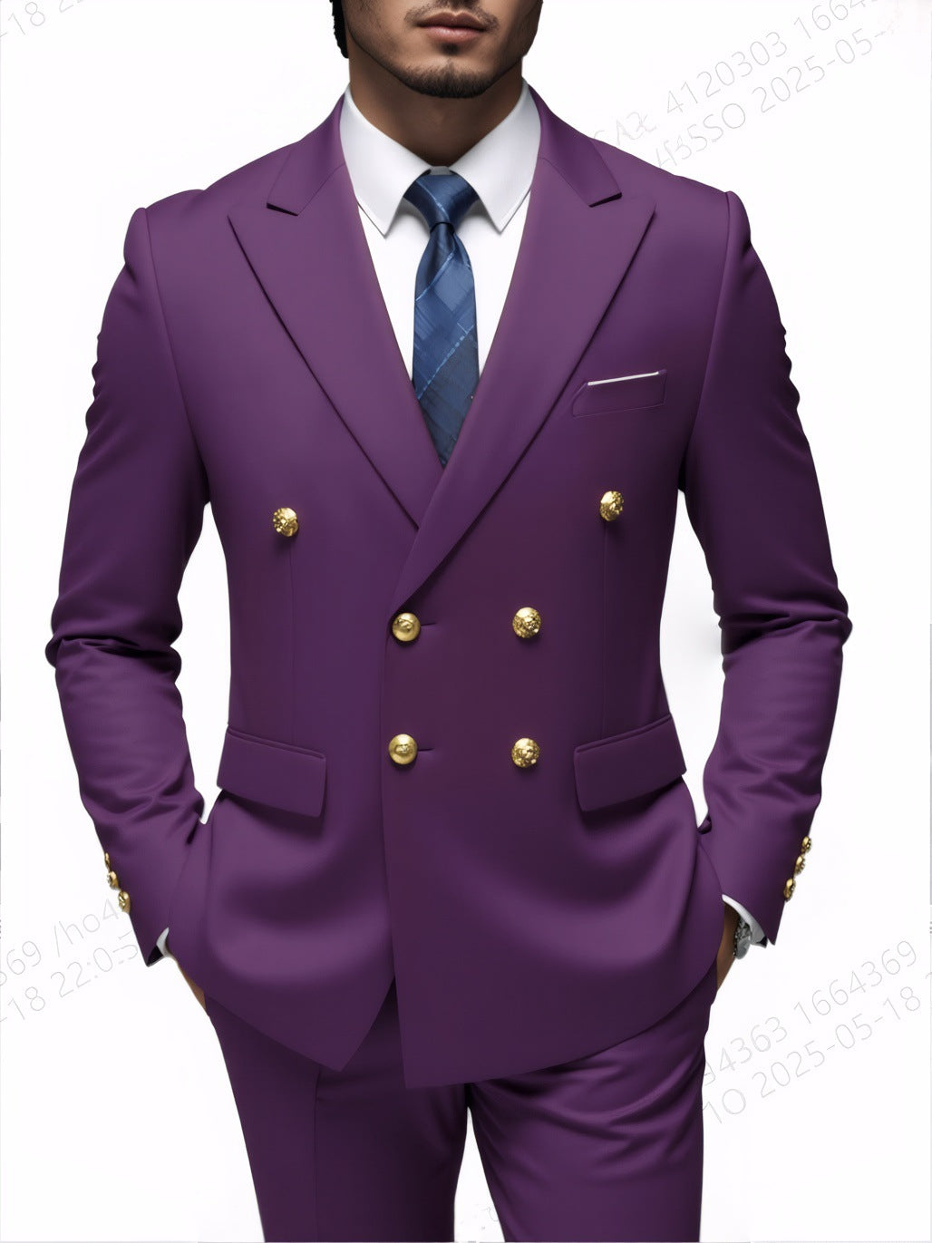 Herr Blazer | Getailleerd Elegant | Dubbelknäppt | Sommar