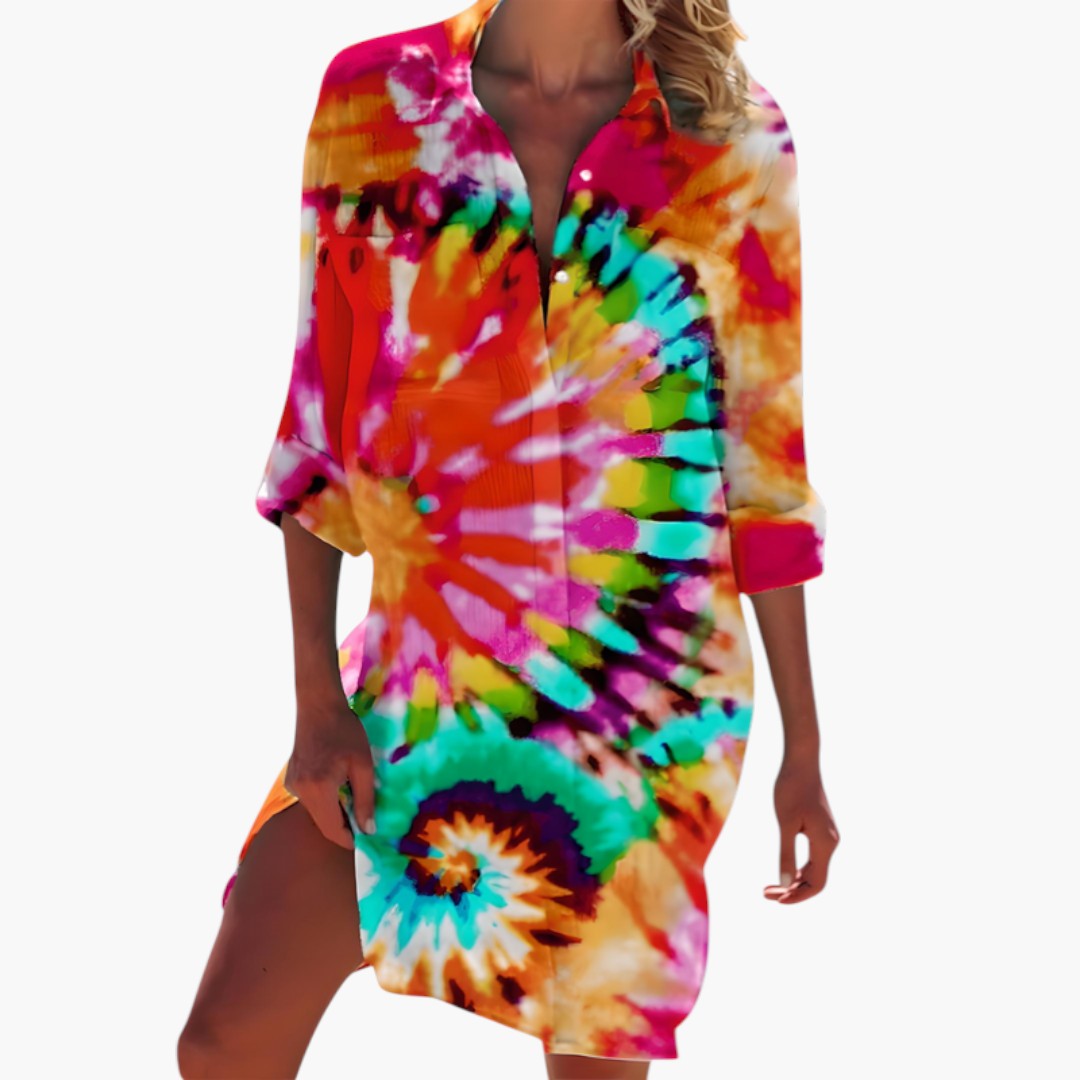 Dam Klänning | Oversized | Med Knappar | Sommar