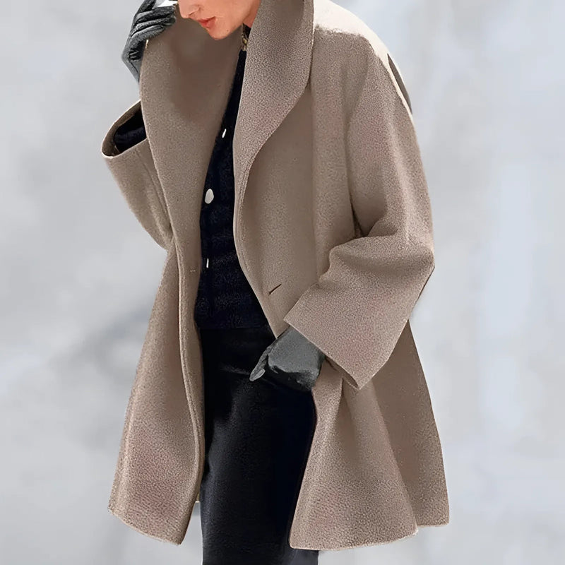 Dam Vinterkappa | Elegant & Varm | Bekväm Oversized Passform | Polyester