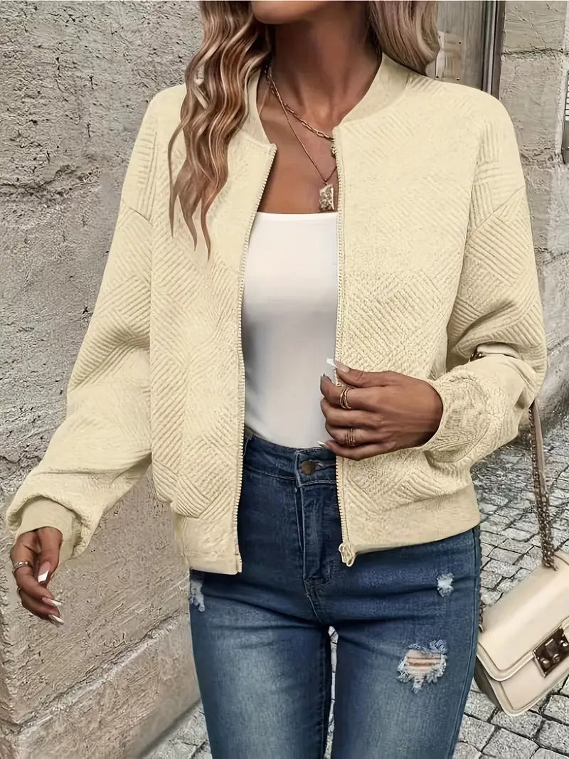 Sommarjacka för kvinnor | Lätt och andningsbar | Texturerat tyg | Casual Chic Design