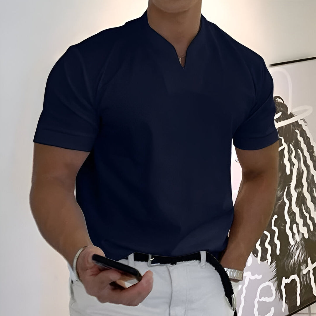 Herr T-shirt | Slimfit | Öppen Hals | Sommar