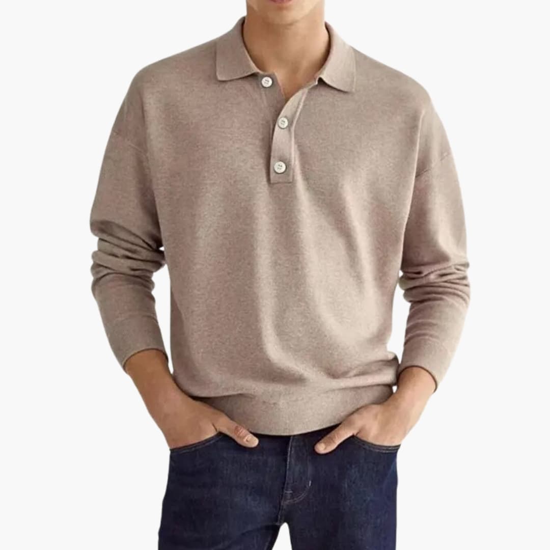 Herr Pikétröja | Elegant | Med Knappar | Sommar