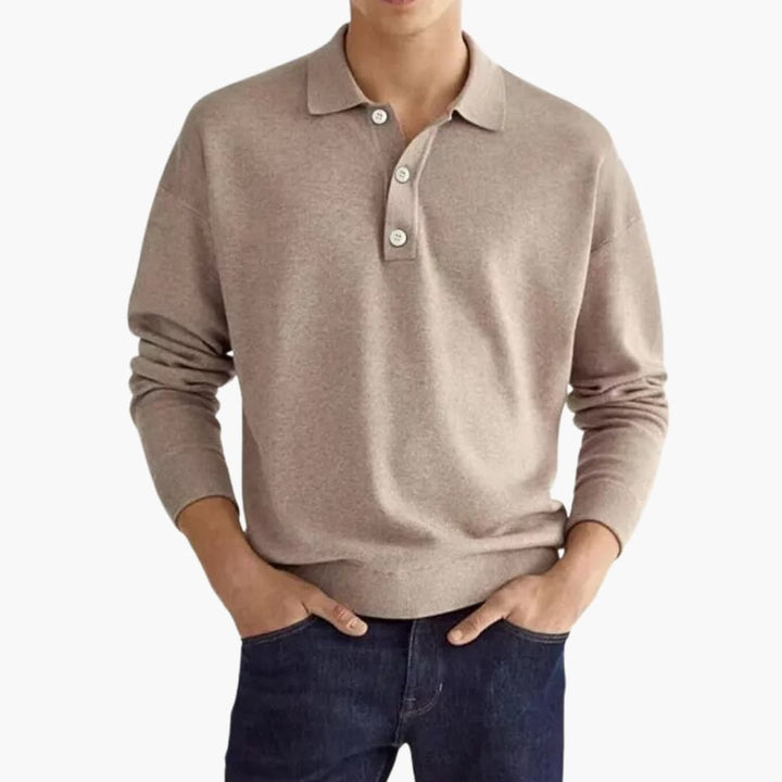 Herr Pikétröja | Elegant | Med Knappar | Sommar