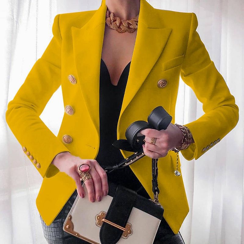 Blazer för dam | Dubbelknäppt | Tidlös & Klassisk | Höstlig Elegans
