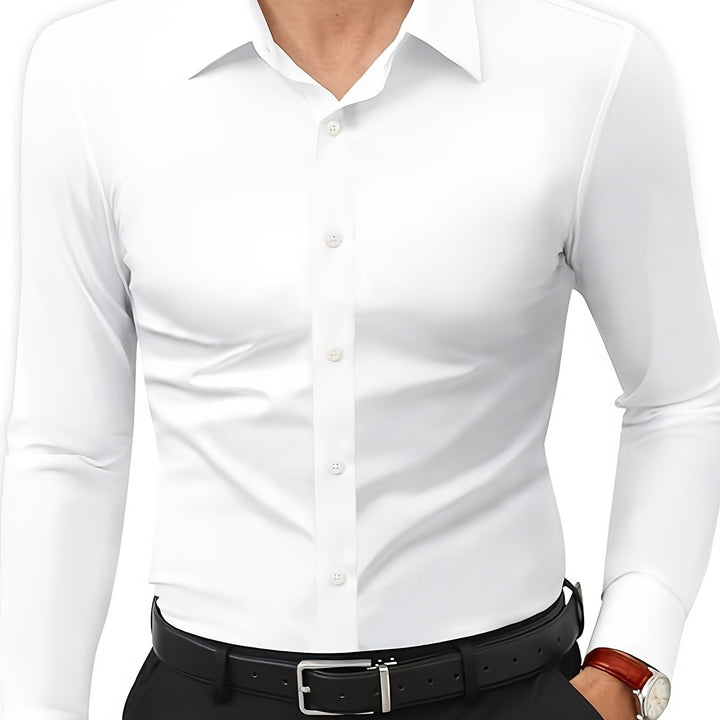 Herr Skjorta | Slimfit | Med Knappar | Sommar