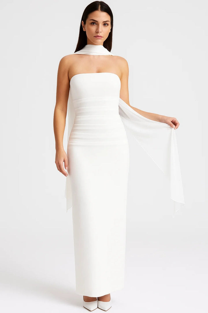 Dam Klänning | Elegant Slimfit | Strapless | Sommar