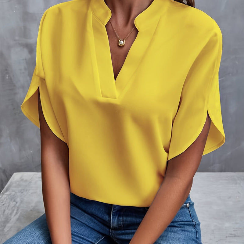 Blus för Dam | Andningsbar Sommarpassform | Smickrande Silhuett | Polyester