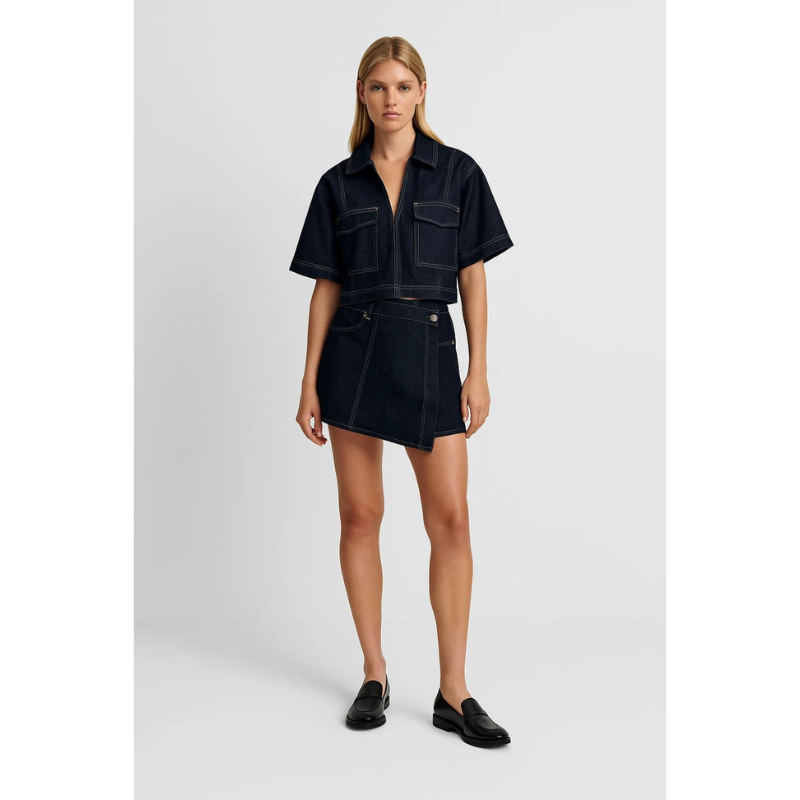 Damset | Kort Blus med Kjol | Dam Kläder